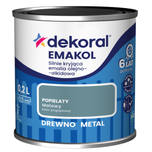 Dekoral Emakol emalia olejno-alkidowa Popielaty Matowy 0,2L