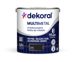 Dekoral Multimetal Antykorozyjna Farba Do Metalu Czarny 2,5L 