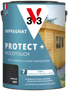 V33 Impregnat protect+ 7lat antracyt 4,5L  