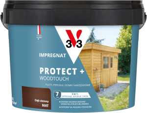 V33 Impregnat protect+ 7lat dąb ciemny 9L 