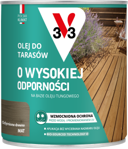 V33 Olej do tarasów o wysokiej odporności ODYMIONE DREWNO 0,75L  