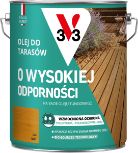 V33 Olej do tarasów o wysokiej odporności DĄB 4,5L 