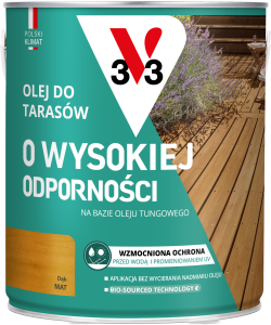 V33 Olej do tarasów o wysokiej odporności DĄB 2,5L 