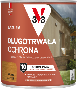 V33 Lazura długotrwała ochrona DĄB JASNY 0,75L 