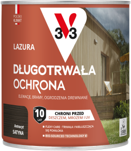 V33 Lazura długotrwała ochrona ANTRACYT 0,75L