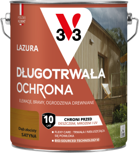 V33 Lazura długotrwała ochrona DĄB ZŁOCISTY 4,5L