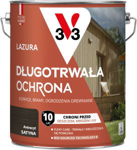 V33 Lazura długotrwała ochrona ANTRACYT 4,5L