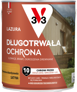 V33 Lazura długotrwała ochrona SOSNA SKANDYNAWSKA 2,5L 