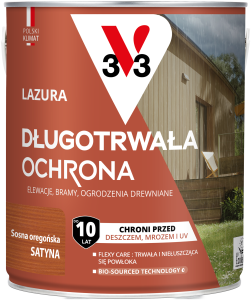 V33 Lazura długotrwała ochrona SOSNA OREGOŃSKA 2,5L 