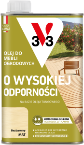 Olej do mebli ogrodowych o wysokiej odporności BEZBARWNY 0,5L