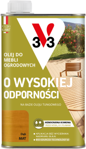Olej do mebli ogrodowych o wysokiej odporności DĄB 0,5L 
