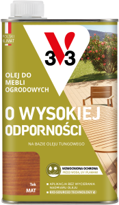 Olej do mebli ogrodowych o wysokiej odporności TEK 0,5L
