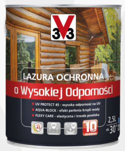 V33 Lazura o wysokiej odporności dąb średni 2,5L 