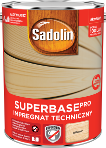 SADOLIN SUPERBASE PRO IMPREGNAT TECHNICZNY DO DREWNA Bezbarwny 5L 