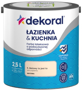Dekoral Kuchnia & Łazienka Beżowy to jest to 2,5L