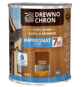 Drewnochron Impregnat Extra Powłokotwórczy Orzech Ciemny 0,75L