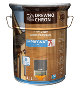 Drewnochron Impregnat Extra Powłokotwórczy Szary 4,5L