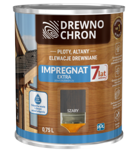 Drewnochron Impregnat Extra Powłokotwórczy Szary 0,75L