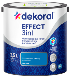 Dekoral Effect 3in1 farba plamoodporna Niebieski Ciemny 2,5l