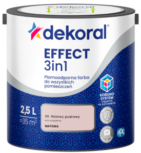 Dekoral Effect 3in1 farba plamoodporna Różowy pudrowy 2,5l