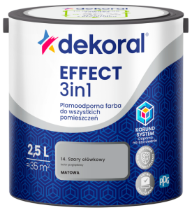 Dekoral Effect 3in1 farba plamoodporna Szary Ołówkowy 2,5L