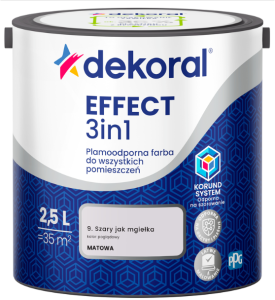 Dekoral Effect 3in1 farba plamoodporna Szary Jak mgiełka 2,5L