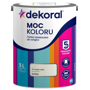 Dekoral Moc koloru farba lateksowa do ścian i sufitów Kwiat Wiśni 5L