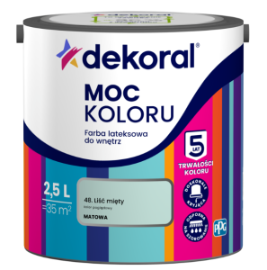 Dekoral Moc koloru farba lateksowa do ścian i sufitów Liść Mięty 2,5L