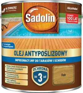 SADOLIN AKZO Olej Antypoślizgowy Impregnacyjny DĄB 2,5L