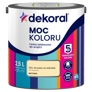 Dekoral Moc koloru farba lateksowa do ścian i sufitów Gruszka na wierzbie 2,5L