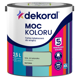 Dekoral Moc koloru farba lateksowa do ścian i sufitów W tataraku 2,5L