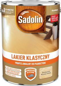 Sadolin lakier klasyczny profesjonalny do parkietów bezbarwny 4,5l