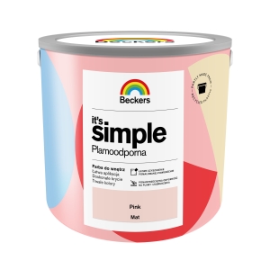 Beckers It's Simple farba do ścian i sufitów PINK mat 2,5l