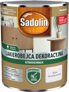 Sadolin lakierobejca dekoracyjna szybkoschnąca biały skandynawski 0,7l