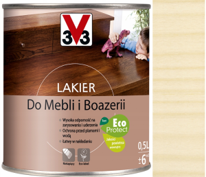 V33 lakier do mebli boazerii bezbarwny - 0,5L satyna 