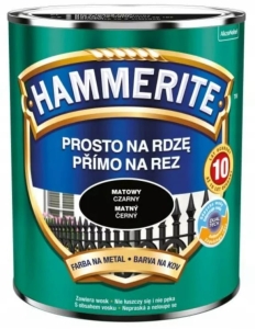 Hammerite Prosta Na Rdzę Czarny Mat - 0,25L