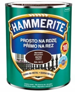 Hammerite Prosto Na Rdzę Brązowy Mat Ral 8016 - 0,25L