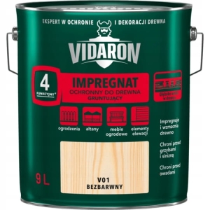 Vidaron Impregnat Grunt Do Drewna Bezbarwny 9l
