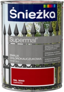 Śnieżka Chlorokauczuk Czerwony Połysk - 0,9l