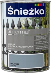 Śnieżka Emalia Chlorokauczuk Stalowy Połysk - 0,9l