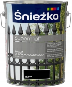 Śnieżka Emalia Chlorokauczuk Czarny Połysk - 5l