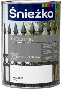 Śnieżka Chlorokauczuk Biały Ral 9010 Połysk - 0,9l