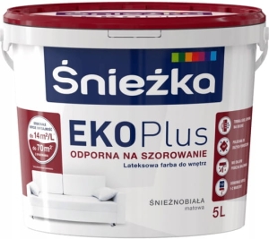 Farba Śnieżka Eko Plus Lateksowa Śnieżnobiała - 5l
