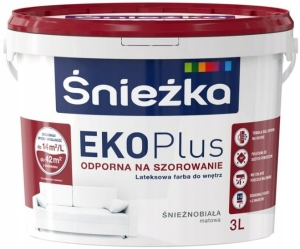 Farba Śnieżka Eko Plus Lateksowa Śnieżnobiała - 3l