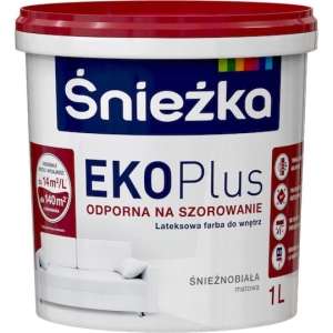 Farba Śnieżka Eko Plus Lateksowa Śnieżnobiała - 1l