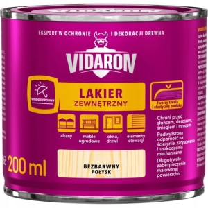 Vidaron Lakier Do Drewna Bezbarwny Zewnętrzny 0,2l